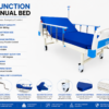 1 Function Manual Patient Bed on Rent | Manual Backrest Adjustment