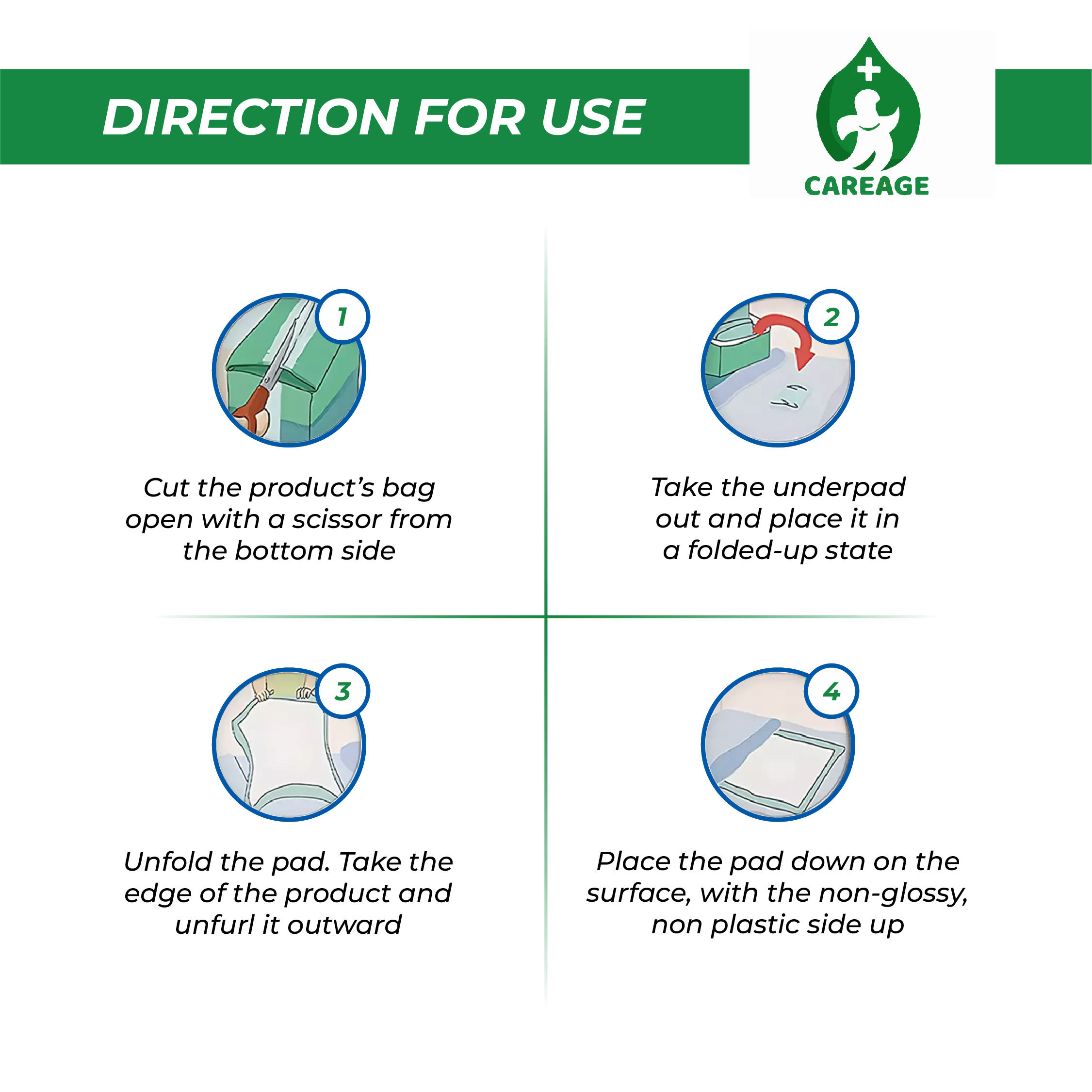 CareAge Premium Disposable Underpads | Large 60 × 90 cm | 10 Pieces - Image 5