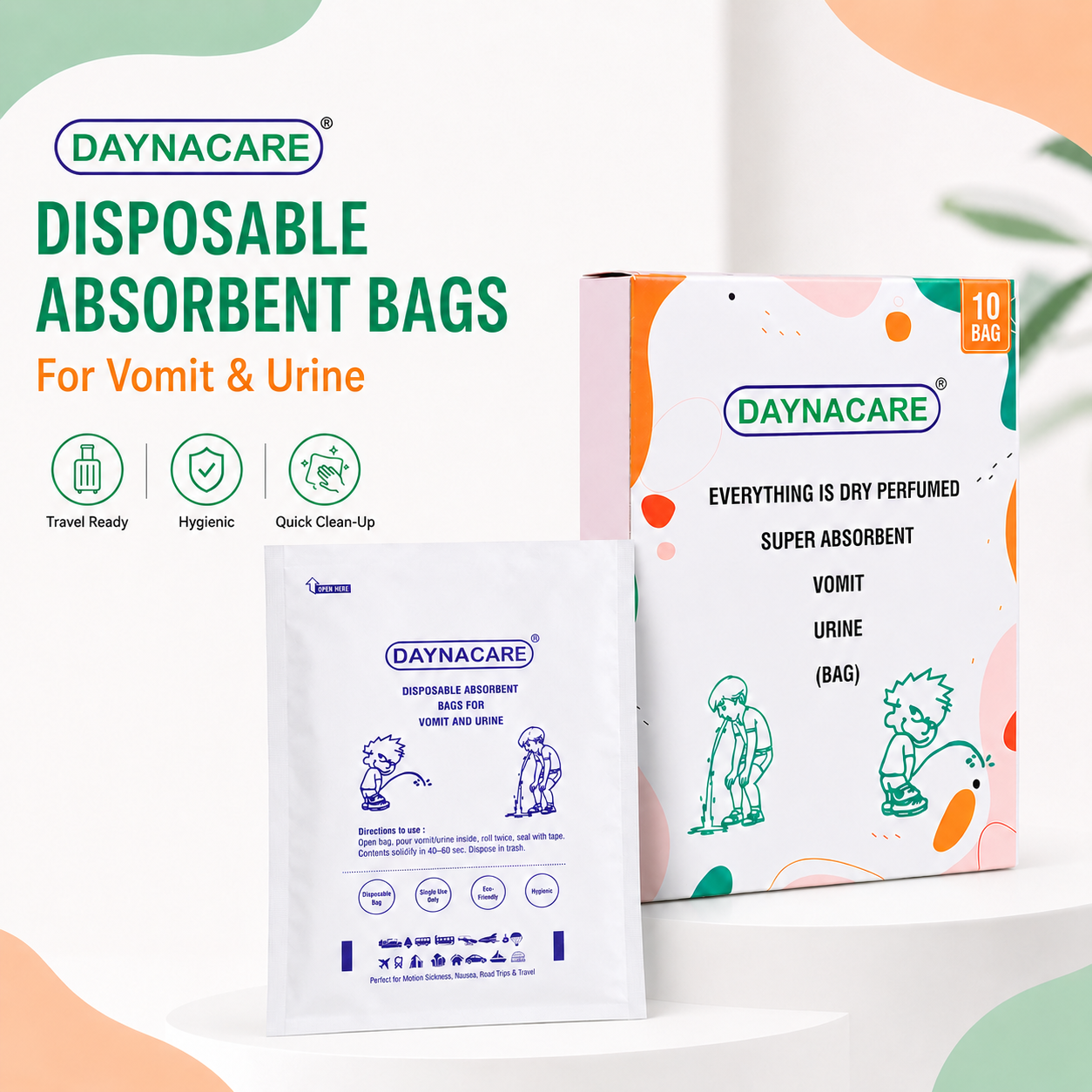Daynacare Lemon Paper Vomit Bags (Pack of 10)