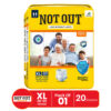 Not Out Pant Style Adult Diaper | Waist Size 38-65 Inch | 12-Hour Overnight Protection | Quick Absorption & Leakproof (XL | 1 Pack x 20 Pcs)