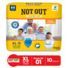 Not Out Open Tape Style Adult Diaper | Waist 48-68 Inch | 12-Hr Protection and Odour Free | Quick Absorption and Leakproof | (XL | 1 Pack x 10 Pcs)