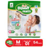 Bummy Pants Ultra Soft Baby Diaper Pants - 5D Cross Core, 3x Fast Absorption & Rash-Free | M (7 - 12 kg | 54 Pcs)
