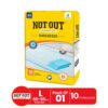 Not Out Disposable Underpads | Large 60x90 cm | 5-Layer Advanced Protection | Super Absorbent (Pack of 10 Pcs)