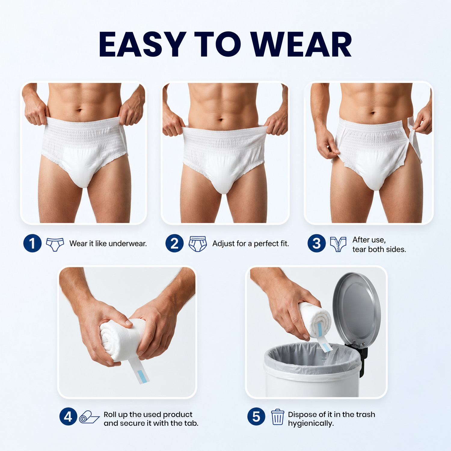 Not Out Pant Style Adult Diaper | Waist Size 42-65 Inch | 12-Hour Overnight Protection | Quick Absorption & Leakproof (XXL | 1 Pack x 10 Pcs) - Image 10