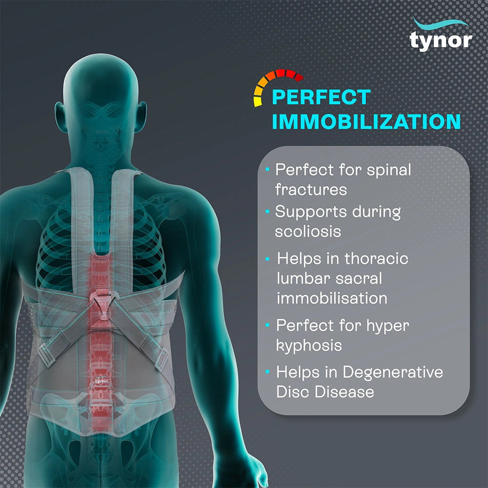 Tynor Long Taylor Brace - Spinal Support & Immobilization (Universal) - Image 2