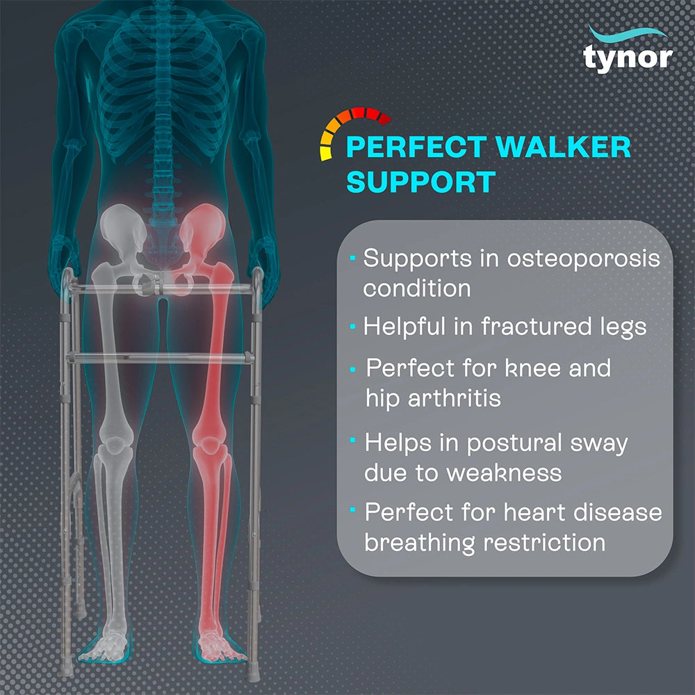 Tynor Invalid's Reciprocating Walker - Mobility Aid for Elderly (All Pods) - Image 2