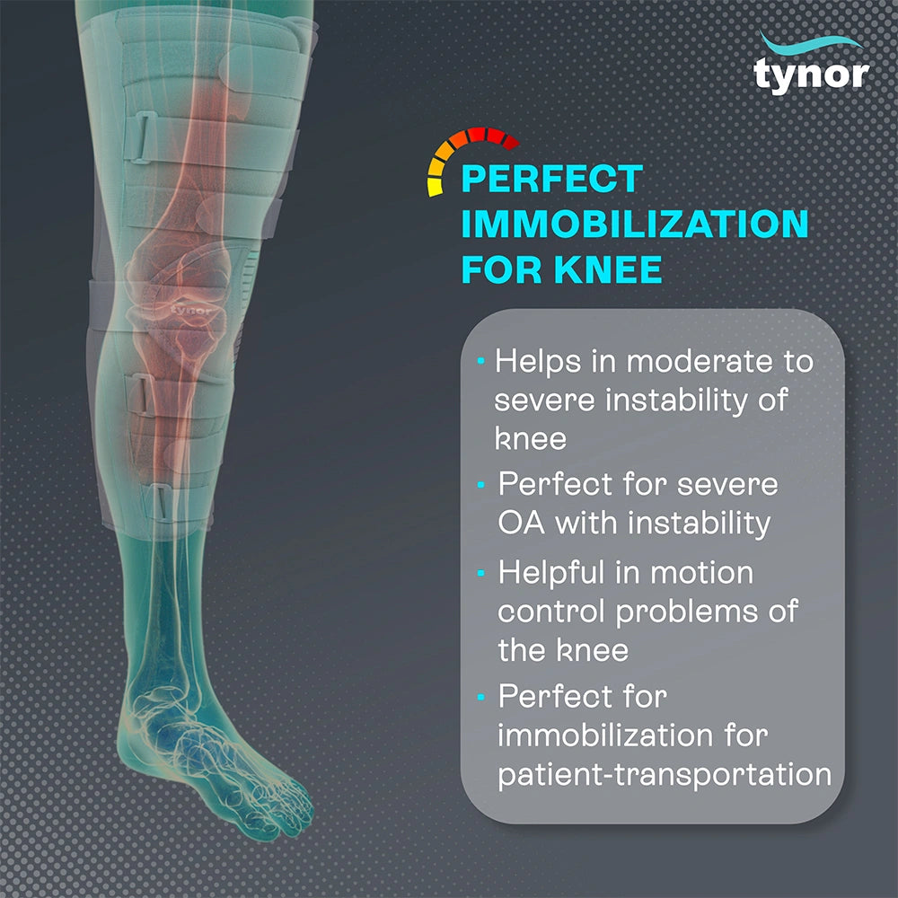 Tynor 19 Inches Knee Splint - Extended Knee Stabilizer (L) - Image 2