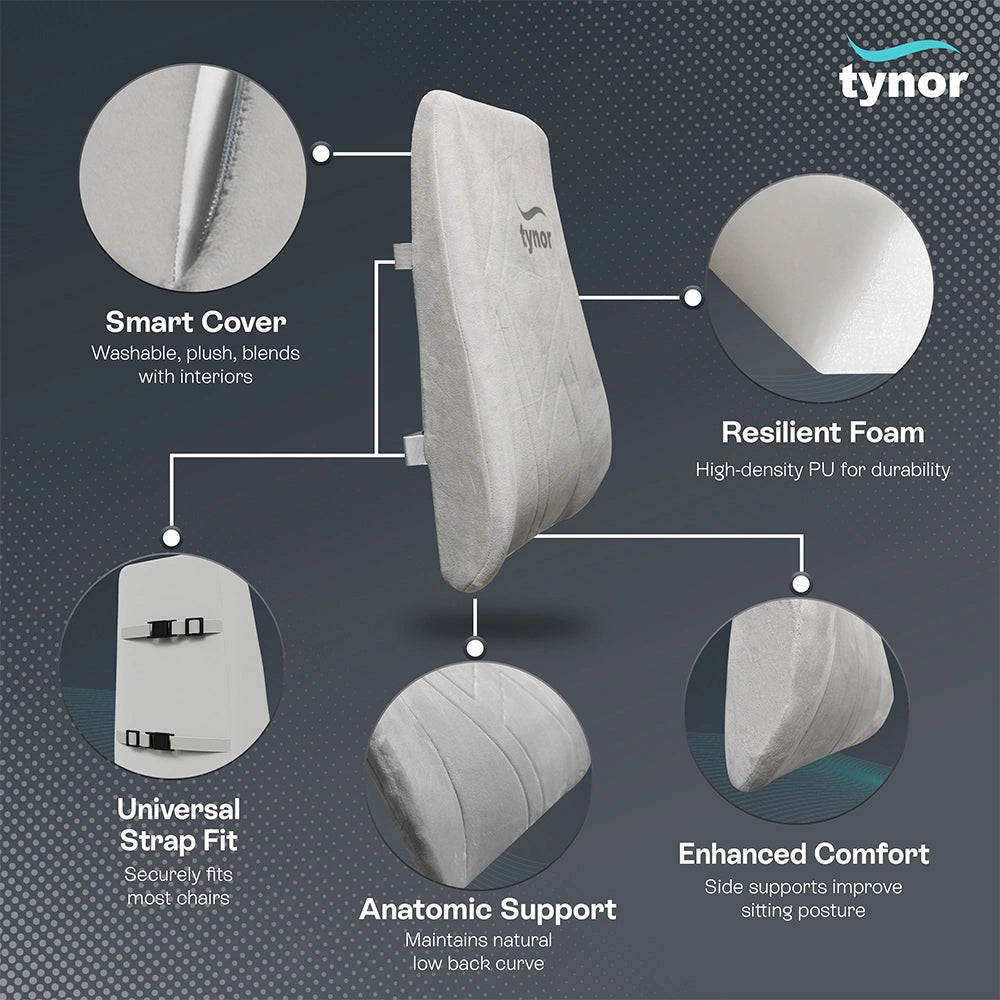 Tynor Back Rest - Ergonomic Back Support (Universal) - Image 3