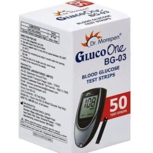Dr. Morepen GlucoOne BG-03 Blood Glucose Test Strips | Strips Only, No Glucometer (Pack of 50)
