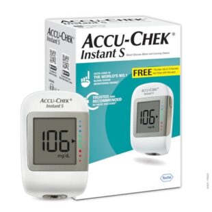 Accu-Chek Instant S Blood Glucose Glucometer Kit with 10 Test Strips, 10 Lancets & Lancing Device