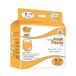 Bonbon Premium Unisex Adult Pants – Pack of 10 Pcs | Up to 10 Hours Leakage Protection | (S)