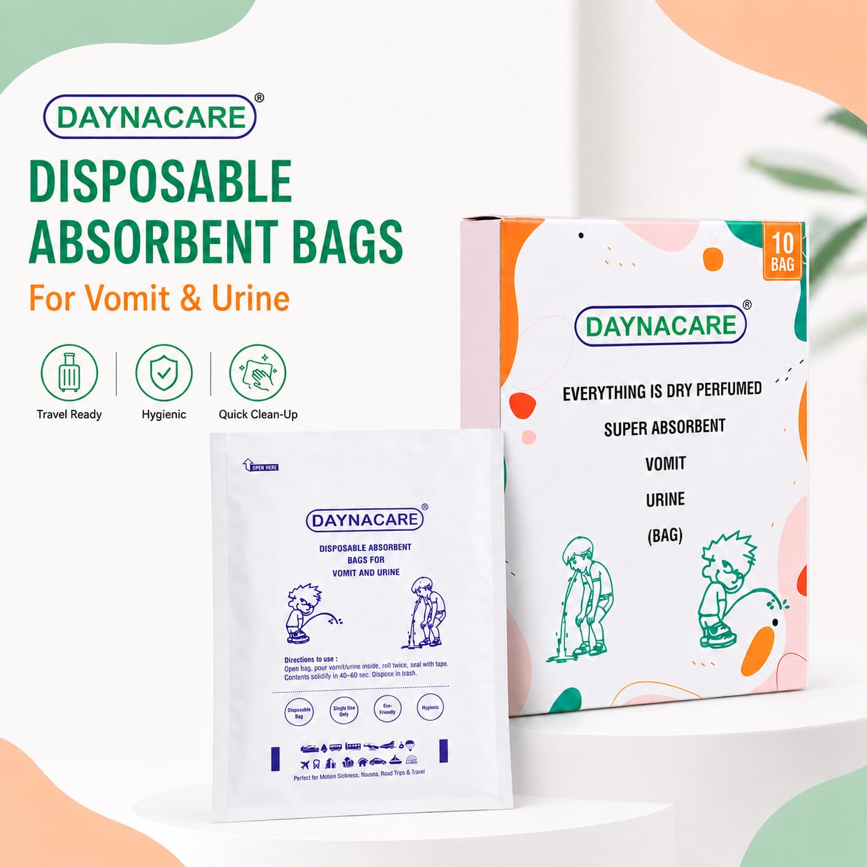 Daynacare Deo Paper Vomit Bags (Pack of 10) - Image 2