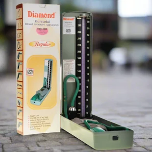 Diamond Mercurial Blood Pressure Apparatus (Regular) - Manual Sphygmomanometer BP Monitor