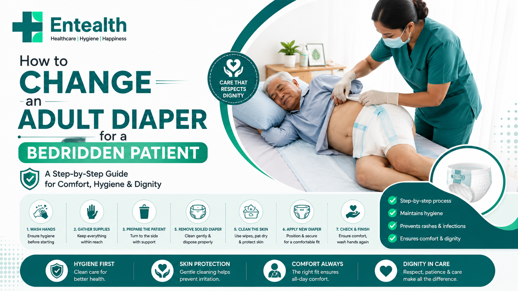 How to Change an Adult Diaper for a Bedridden Patient