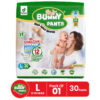 Bummy Pants Ultra Soft Baby Diaper Pants - 5D Cross Core, 3x Fast Absorption & Rash-Free | L (9 - 14 kg | 30 Pcs)