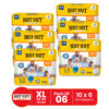 Not Out Pant Style Adult Diaper | Waist Size 38-65 Inch | 12-Hour Overnight Protection | Quick Absorption & Leakproof (XL | 6 Packs x 10 Pcs)