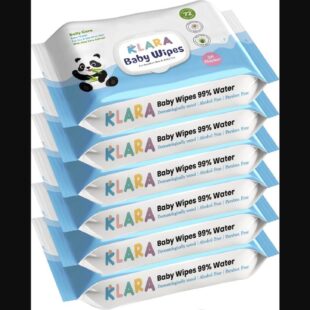 Klara Baby Wet Wipes with LID | Aloe Vera, 99% Pure Water & Rash-Free | 72 Wipes (Pack of 6)