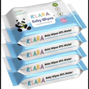 Klara Baby Wet Wipes without LID | Aloe Vera, 99% Pure Water & Rash-Free | 72 Wipes (Pack of 4)