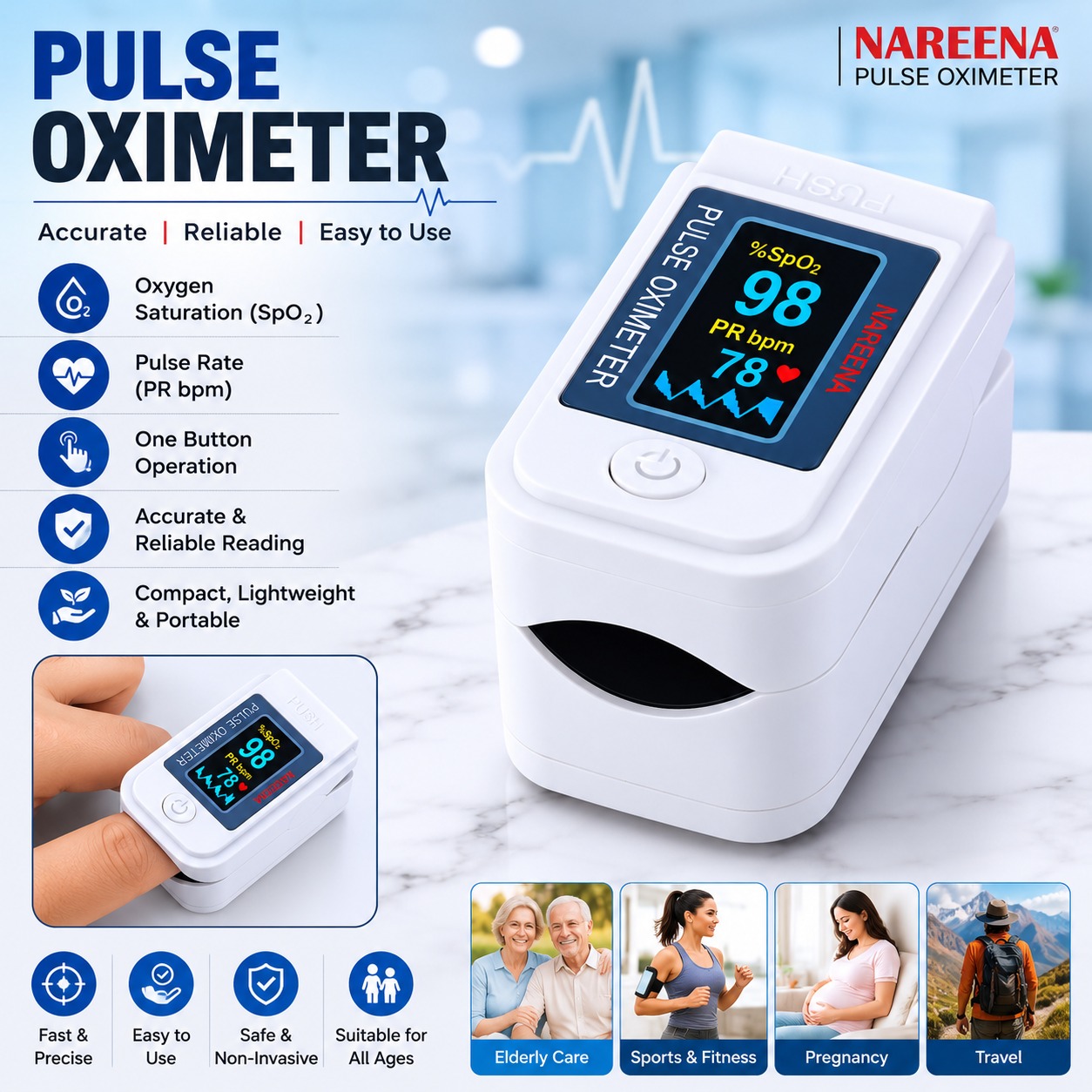 Nareena's Fingertip Pulse Oximeter - Image 2