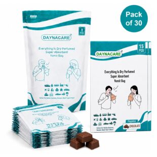 Daynacare Chocolate Zip-Lock Plastic Vomit Bags (Pack of 30)