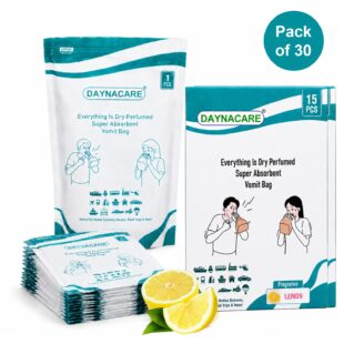 Daynacare Lemon Zip-Lock Plastic Vomit Bags (Pack of 30)