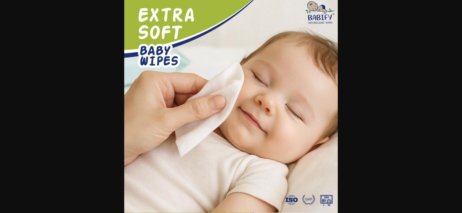 Babify Baby Wet Wipes with LID | Aloe Vera & 99% Water | Rash Free - 72 Wipes (Pack of 4) - Image 2
