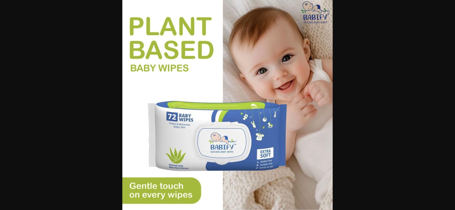 Babify Baby Wet Wipes with LID | Aloe Vera & 99% Water | Rash Free - 72 Wipes (Pack of 4) - Image 3