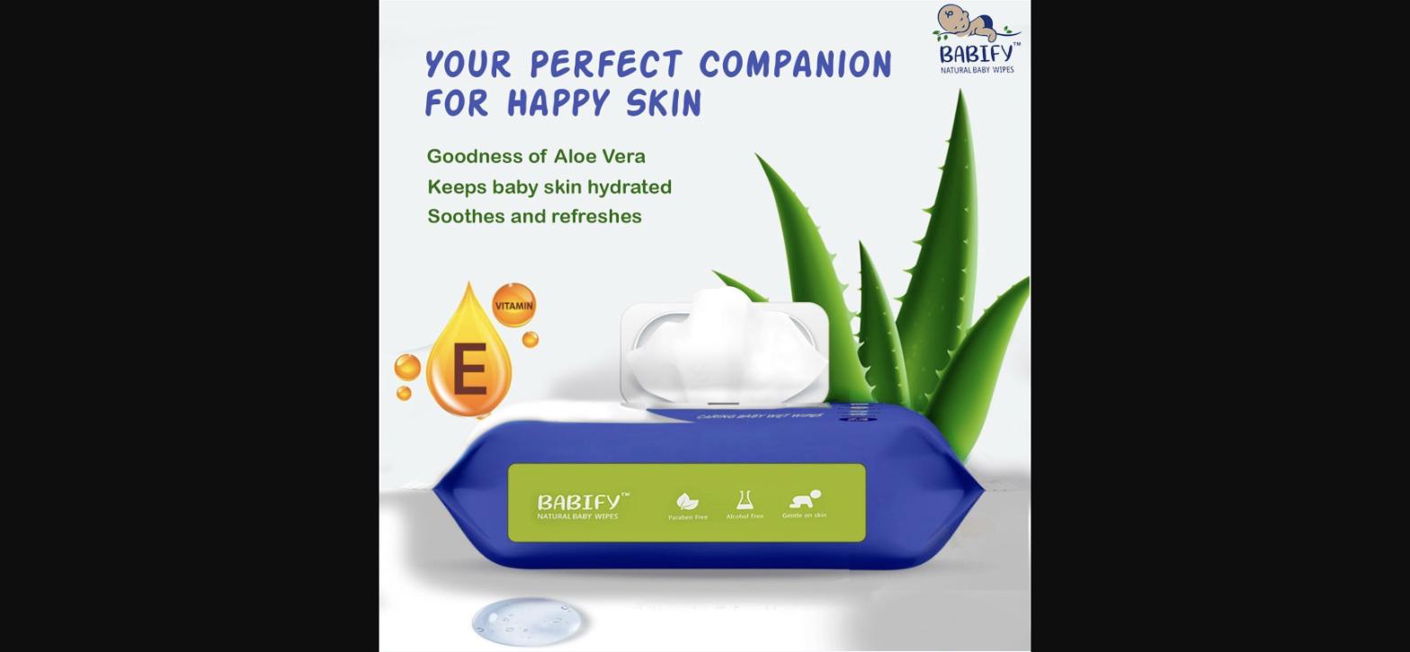 Babify Baby Wet Wipes with LID | Aloe Vera & 99% Water | Rash Free - 72 Wipes (Pack of 4) - Image 4
