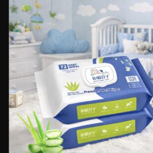 Babify Baby Wet Wipes with LID | Aloe Vera & 99% Water | Rash Free - 72 Wipes (Pack of 2)