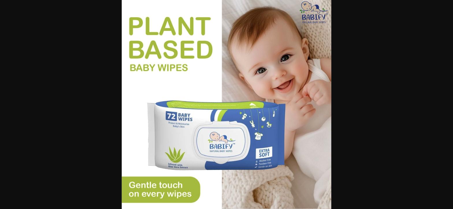 Babify Baby Wet Wipes with LID | Aloe Vera & 99% Water | Rash Free - 72 Wipes (Pack of 8) - Image 4