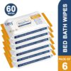 ELDIFY Body Cleansing Wet Bed Bath Wipes Soft & Gentle for Adults & Patients - 10 Wipes (Pack of 6)