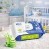 Babify Baby Wet Wipes with LID | Aloe Vera & 99% Water | Rash Free - 72 Wipes (Pack of 1)