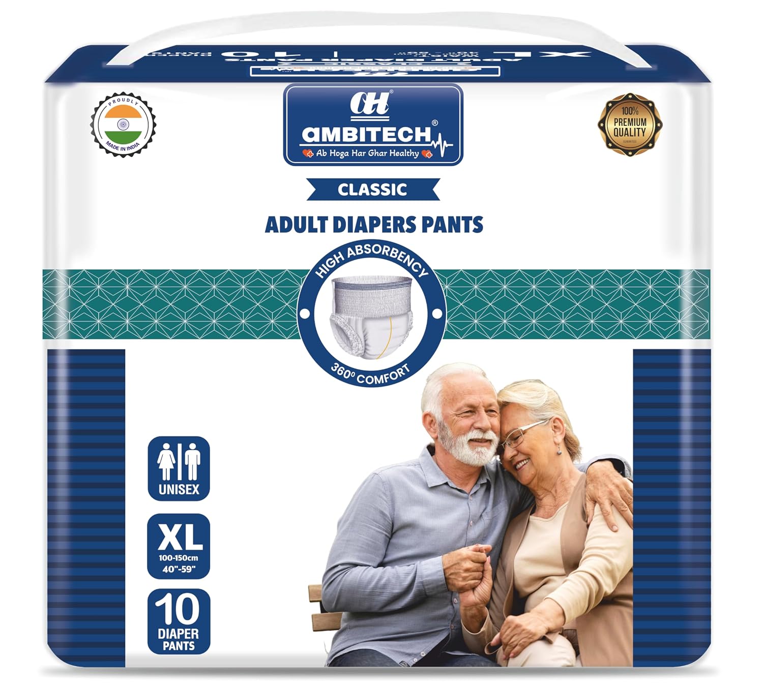 Ambitech Unisex Adult Pants – Pack of 10 Pcs | Size : (XL)