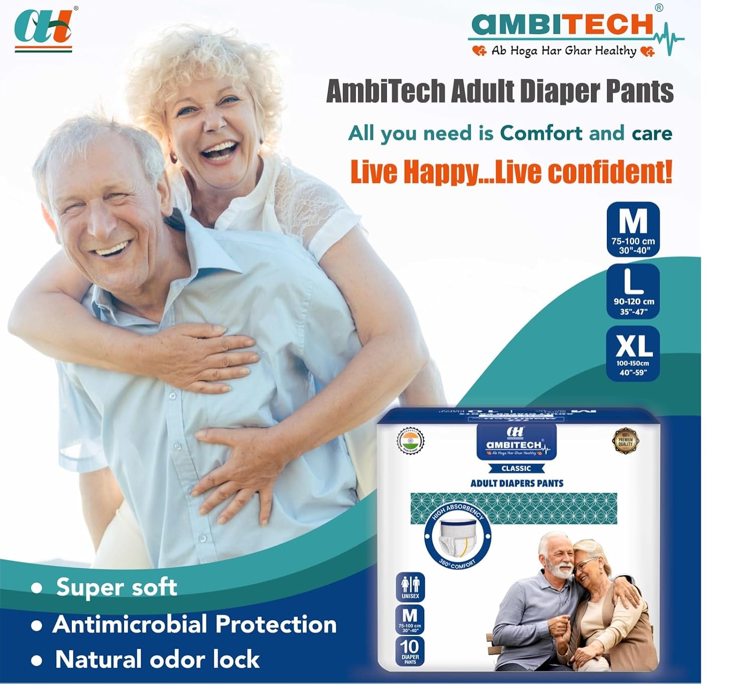 Ambitech Unisex Adult Pants – Pack of 10 Pcs | Size : (XL) - Image 4