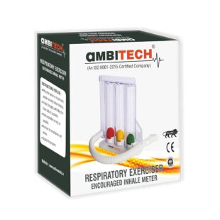 AmbiTech Respiratory 3 Ball Lung Exerciser Spirometer | Respiratory Exerciser for Breathing Therapy