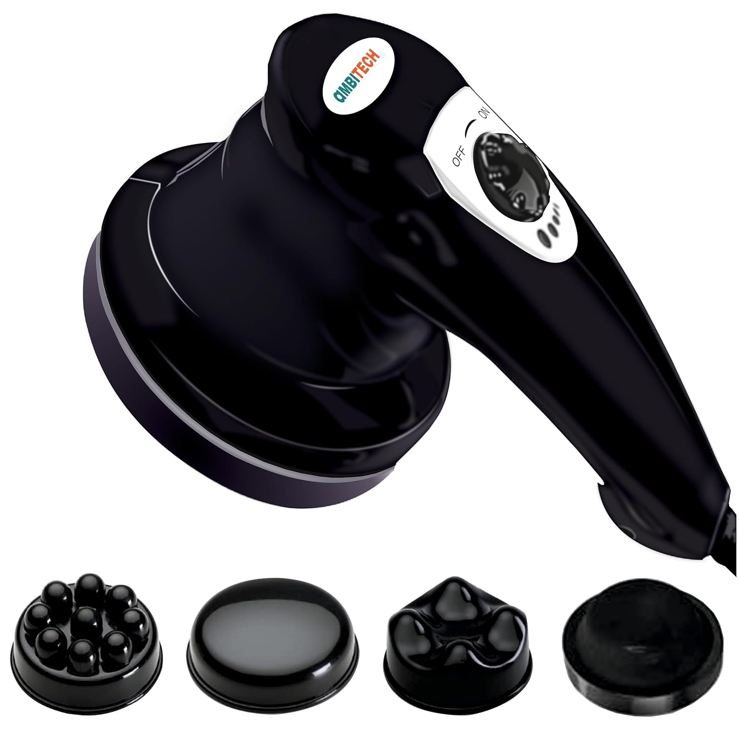 AmbiTech Premium Personal Body Massager — Handheld, Multi-Attachment