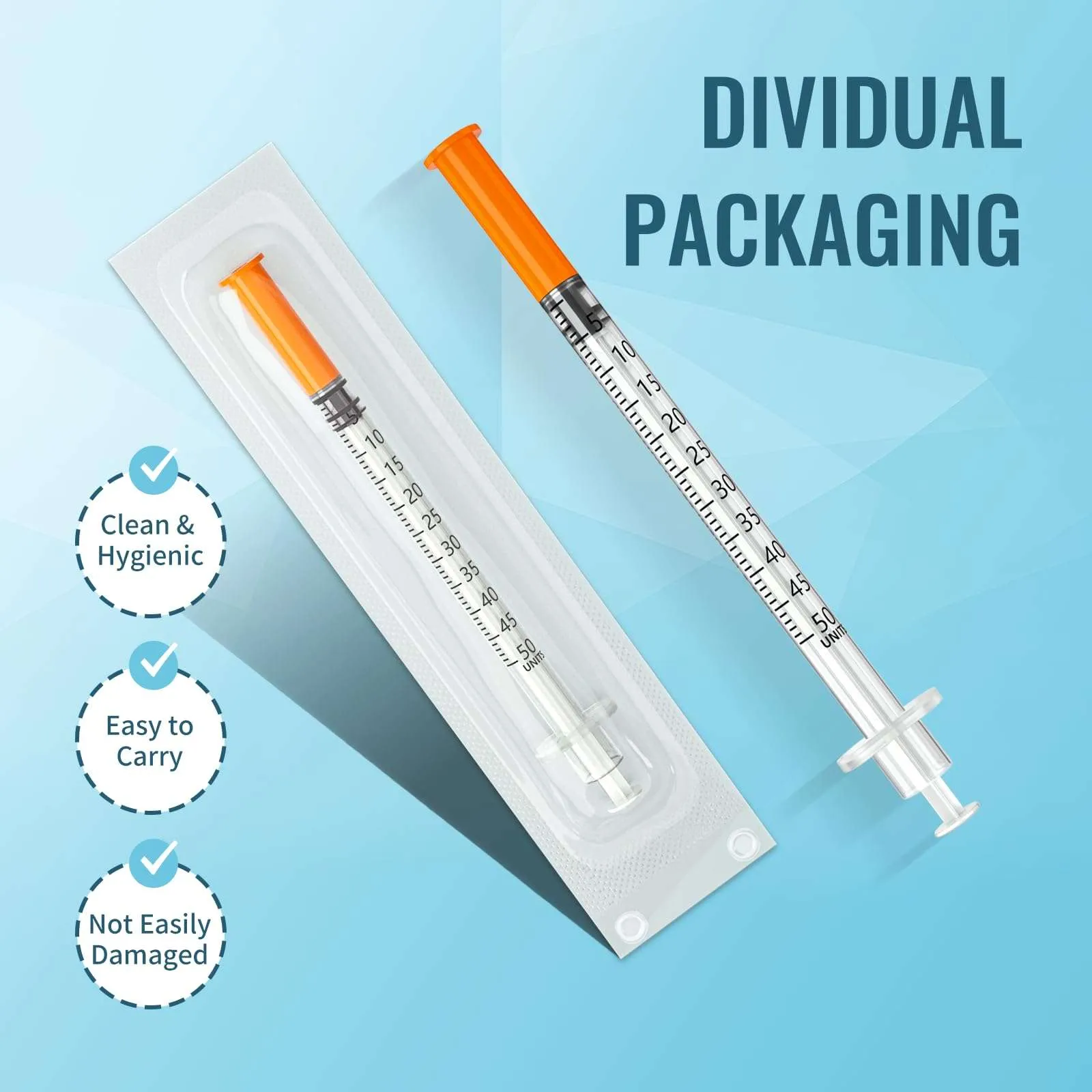 BD U-100 Insulin Syringe with Micro-Fine Needle – 1ML Pack of 100 - Image 2