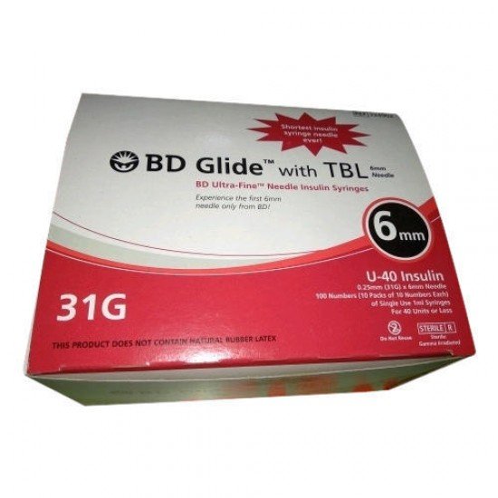 BD U-40 Insulin Syringe with Micro-Fine Needle – Pack of 100 - Image 2