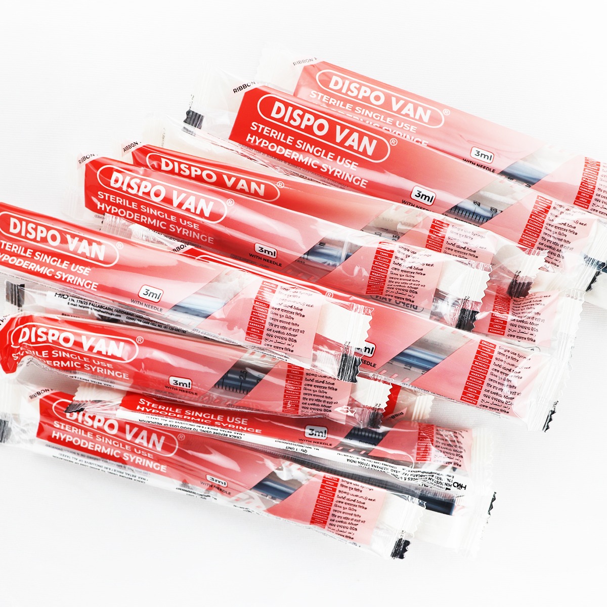 HMD Dispovan 3ml Disposable Syringe with 24G x 1 Inch Needle – Pack of 100 - Image 3