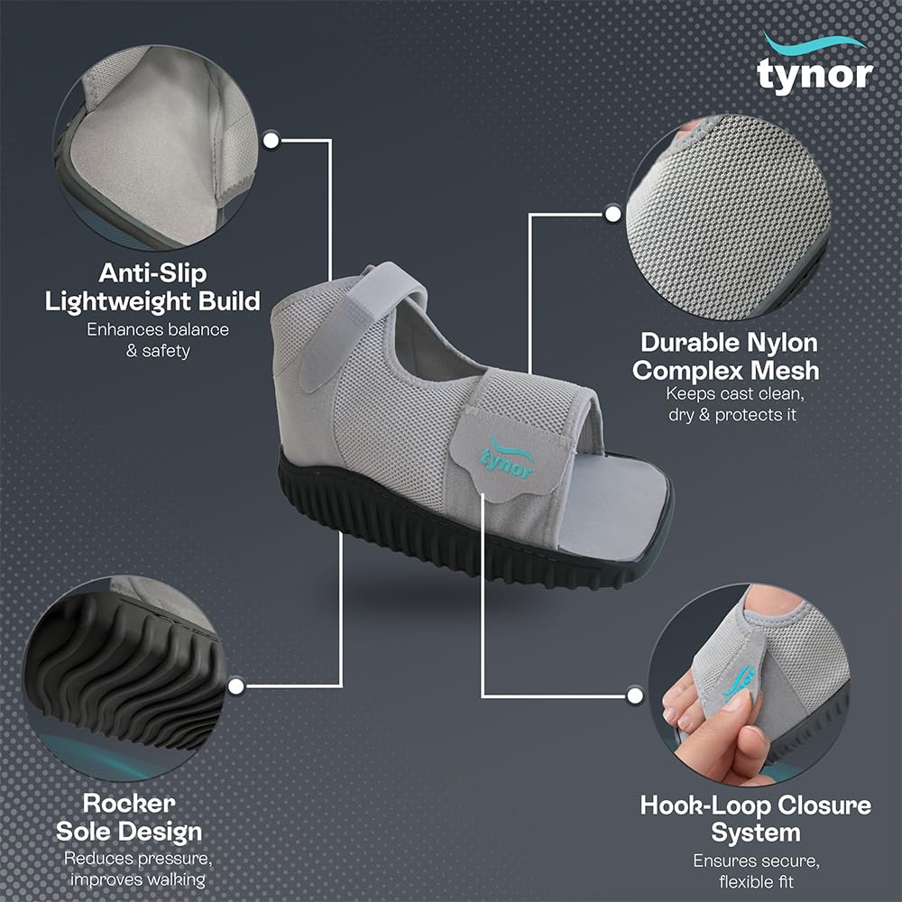 Tynor Rocker Sole Cast Shoe – Post-Fracture/Cast Walking Shoe C08 (M) - Image 3