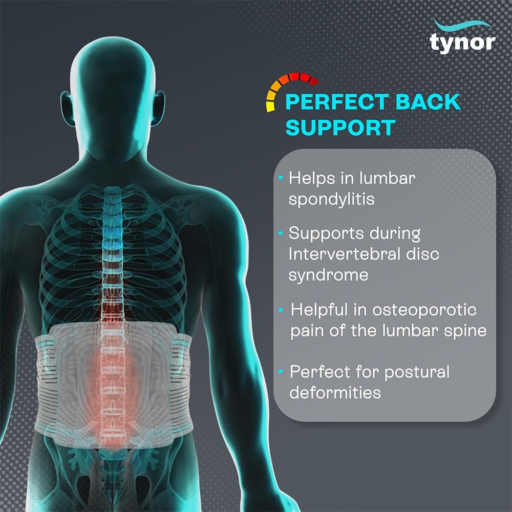 Tynor Contoured LS Belt – Lumbo-Sacral Lower Back Support A07 (M) - Image 2