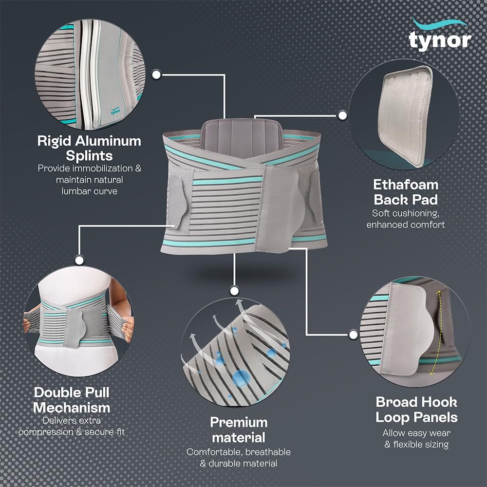 Tynor Contoured LS Belt – Lumbo-Sacral Lower Back Support A07 (M) - Image 3