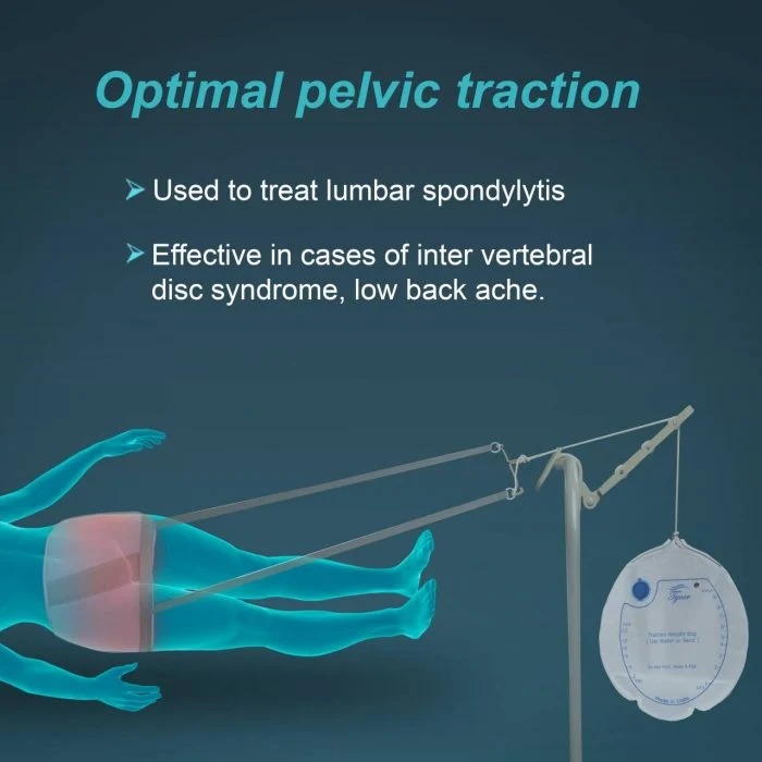 Tynor Pelvic Traction Kit with Weight Bag – Lower Back Traction Therapy G24 (M)