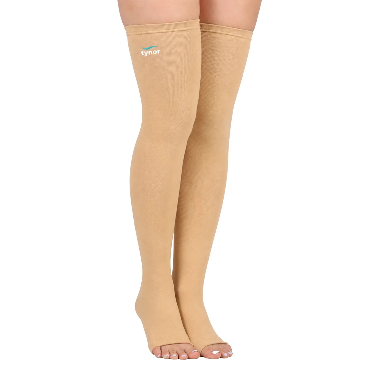 Tynor Mid-Thigh Compression Stockings – Graduated Compression for Varicose Veins & Swelling I15 (M)