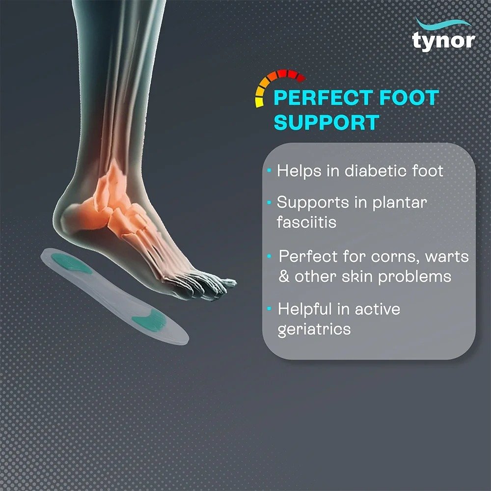 Tynor Full Silicone Insoles – Shock-Absorbing Foot Support K01 (M) - Image 5
