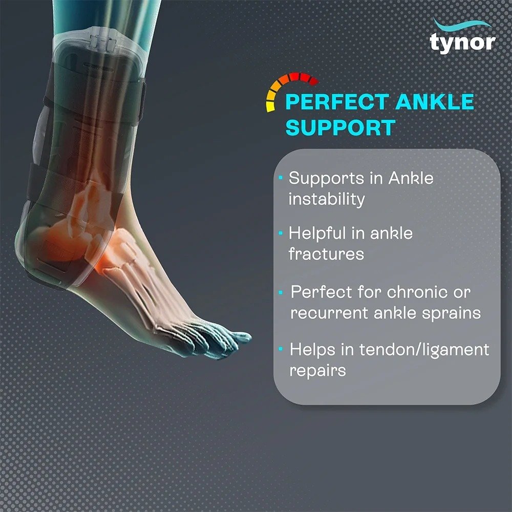 Tynor Ankle Splint – Rigid Support for Sprains & Post-Injury Immobilisation D40 (Universal) - Image 2