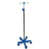 Elite Med India – IV Drip Stand, 2-Way Hanger, Blue (ELITE-IVSTAND-2WAY-BLUE)